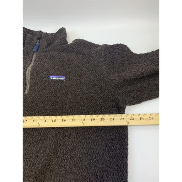 Patagonia Woolyester Fleece Pullover Zip Logwood Brown Navy 269490 Mens Large - Picture 8 of 11